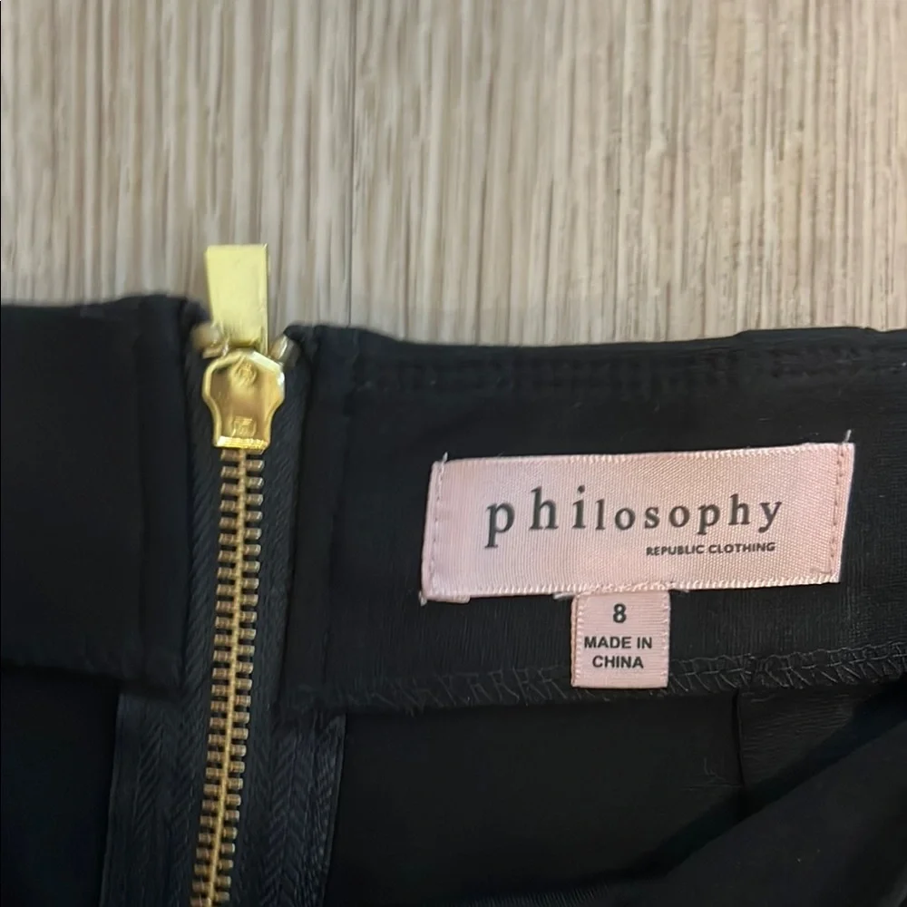 NWT Philosophy Size 8 Black Knee-Length Pencil Skirt - Picture 4 of 5